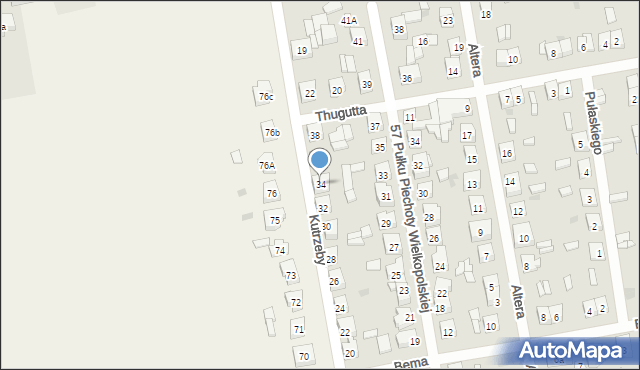 Łęczyca, Kutrzeby Tadeusza, gen., 34, mapa Łęczyca