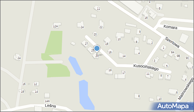 Lipno, Kusocińskiego Janusza, 23, mapa Lipno