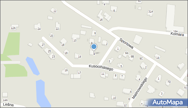 Lipno, Kusocińskiego Janusza, 4, mapa Lipno