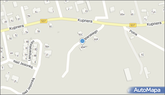 Lubawa, Kupnera, 60H, mapa Lubawa