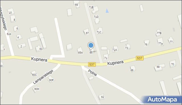 Lubawa, Kupnera, 65, mapa Lubawa