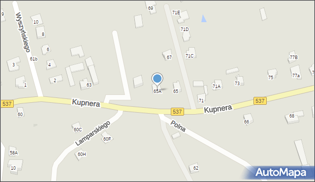 Lubawa, Kupnera, 65A, mapa Lubawa