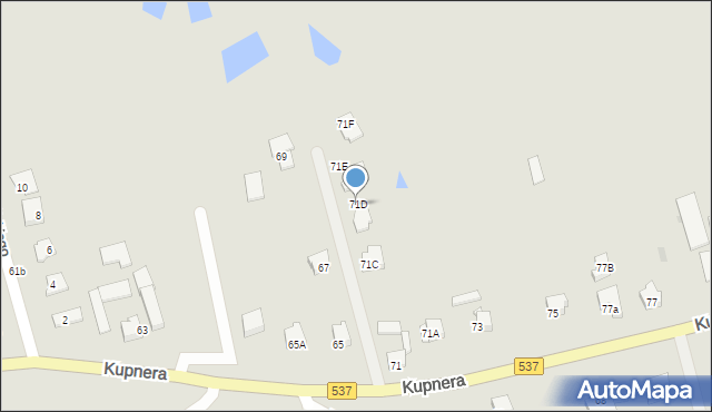 Lubawa, Kupnera, 71D, mapa Lubawa