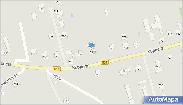 Lubawa, Kupnera, 73, mapa Lubawa