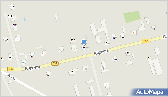 Lubawa, Kupnera, 77, mapa Lubawa