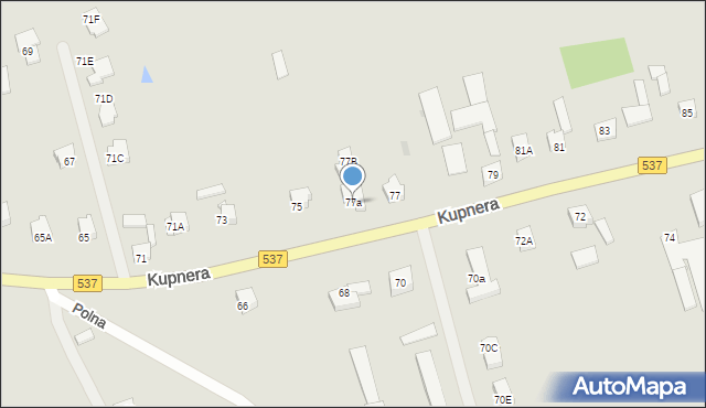 Lubawa, Kupnera, 77a, mapa Lubawa
