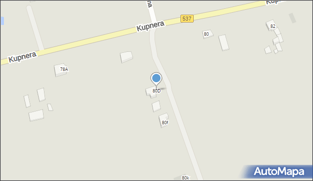 Lubawa, Kupnera, 80D, mapa Lubawa