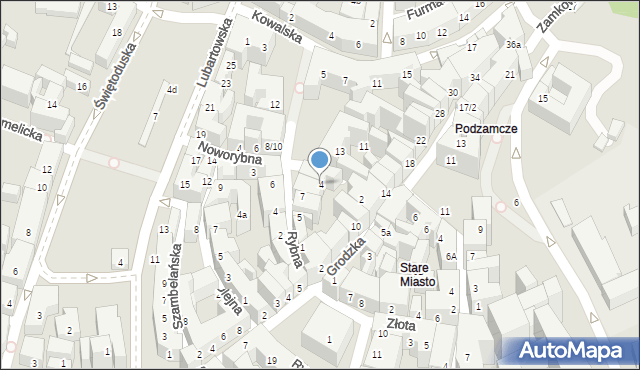 Lublin, Ku Farze, 4, mapa Lublina