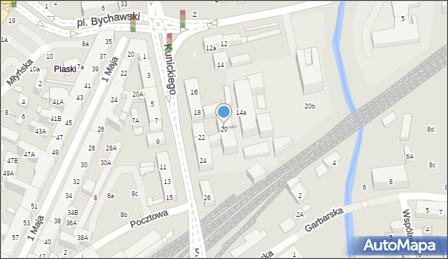 Lublin, Kunickiego Władysława, 20, mapa Lublina