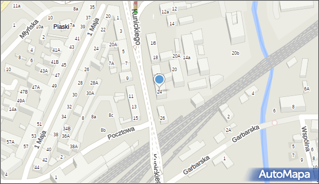 Lublin, Kunickiego Władysława, 24, mapa Lublina