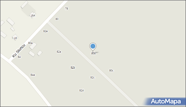 Lublin, Ku Słońcu, 80b, mapa Lublina