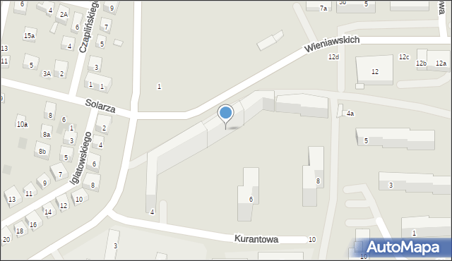 Lublin, Kurantowa, 4, mapa Lublina