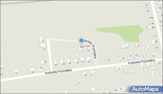 Lubliniec, Kubusia Puchatka, 32a, mapa Lubliniec