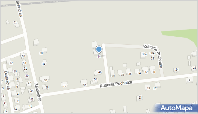 Lubliniec, Kubusia Puchatka, 44, mapa Lubliniec