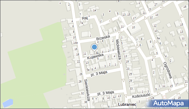 Lubraniec, Kujawska, 8, mapa Lubraniec