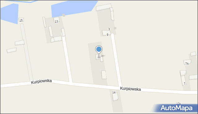 Miastkowo, Kurpiowska, 11, mapa Miastkowo