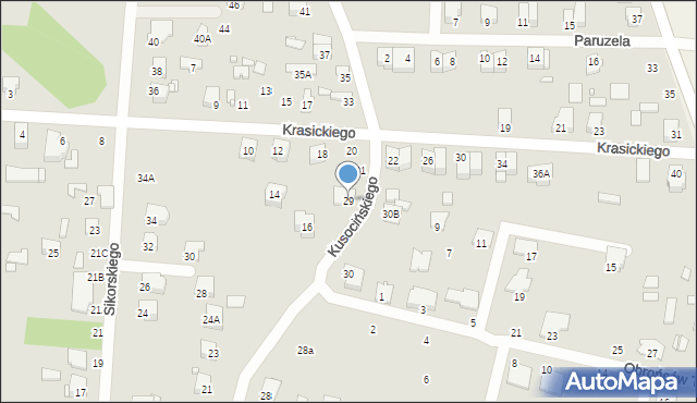 Mińsk Mazowiecki, Kusocińskiego Janusza, 29, mapa Mińsk Mazowiecki