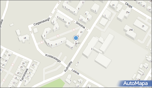 Murowana Goślina, Kutrzeby Tadeusza, gen., 16, mapa Murowana Goślina