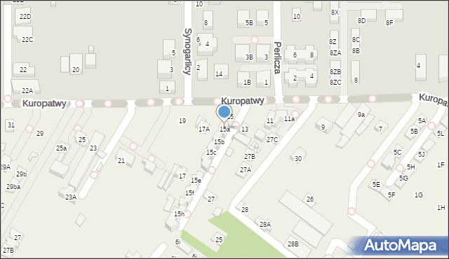 Mysiadło, Kuropatwy, 15a, mapa Mysiadło