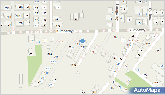 Mysiadło, Kuropatwy, 23, mapa Mysiadło