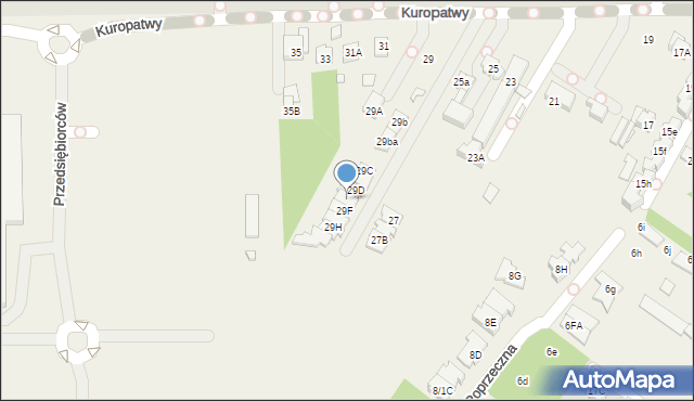 Mysiadło, Kuropatwy, 29E, mapa Mysiadło