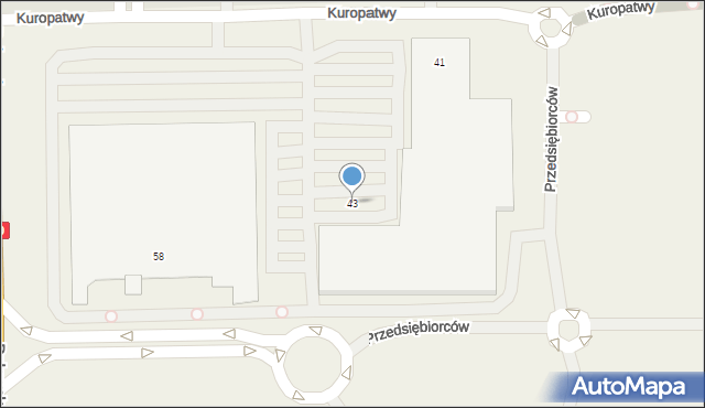 Mysiadło, Kuropatwy, 43, mapa Mysiadło