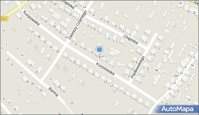 Myszyniec, Kurpiowska, 6, mapa Myszyniec