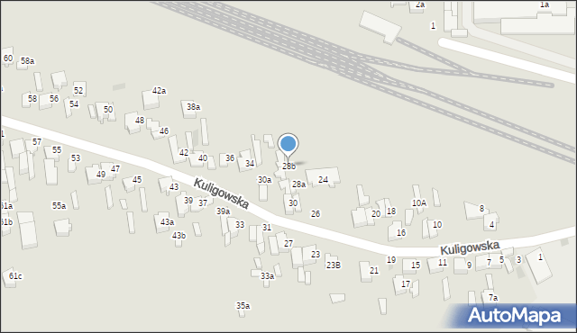 Opoczno, Kuligowska, 28b, mapa Opoczno