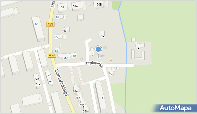 Opole, Kurpiowska, 2, mapa Opola