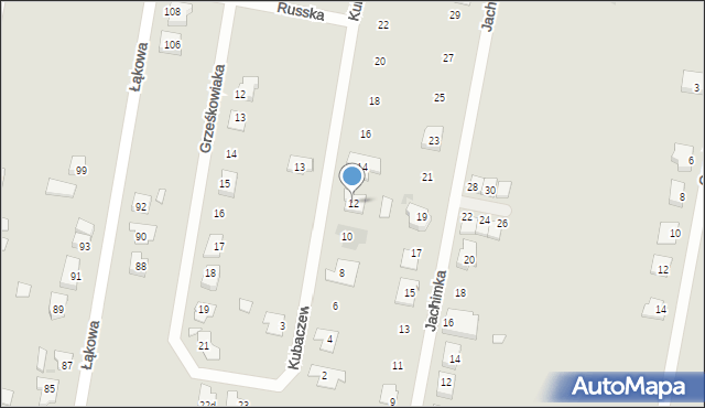 Ostrów Wielkopolski, Kubaczewskiego Jerzego, 12, mapa Ostrów Wielkopolski