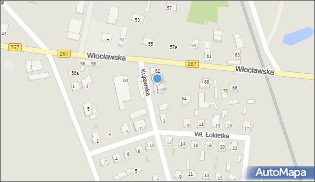 Piotrków Kujawski, Kujawska, 1, mapa Piotrków Kujawski