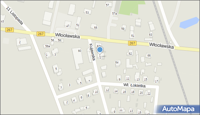 Piotrków Kujawski, Kujawska, 1, mapa Piotrków Kujawski