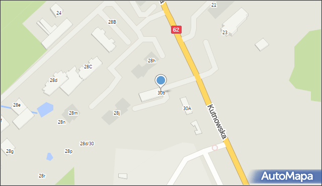 Płock, Kutnowska, 30b, mapa Płock