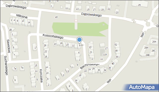 Polkowice, Kusocińskiego Janusza, 7, mapa Polkowice
