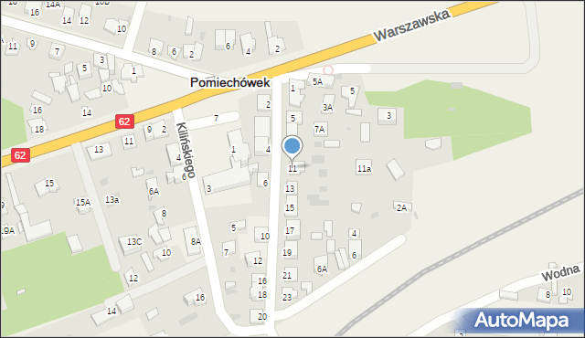 Pomiechówek, Kupiecka, 11, mapa Pomiechówek