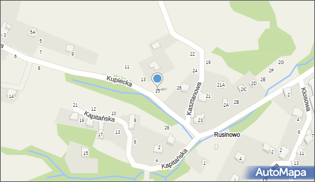 Porąbka, Kupiecka, 15, mapa Porąbka