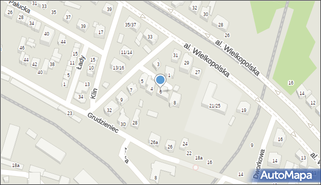 Poznań, Kurpiowska, 6, mapa Poznania