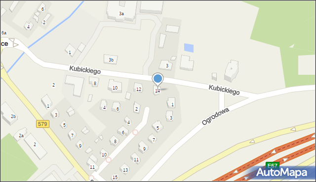 Radziejowice, Kubickiego, 14, mapa Radziejowice