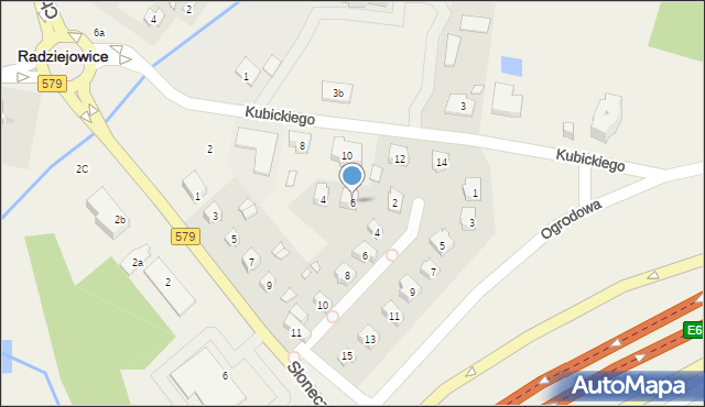 Radziejowice, Kubickiego, 6, mapa Radziejowice