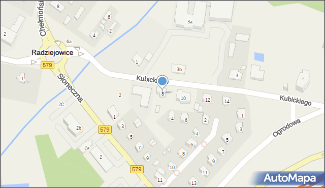 Radziejowice, Kubickiego, 8, mapa Radziejowice