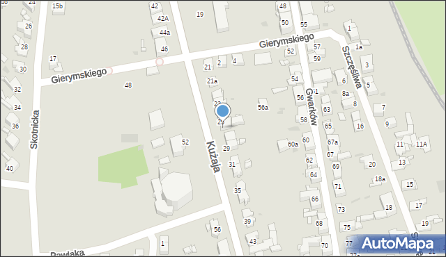 Radzionków, Kużaja Jana, 27, mapa Radzionków