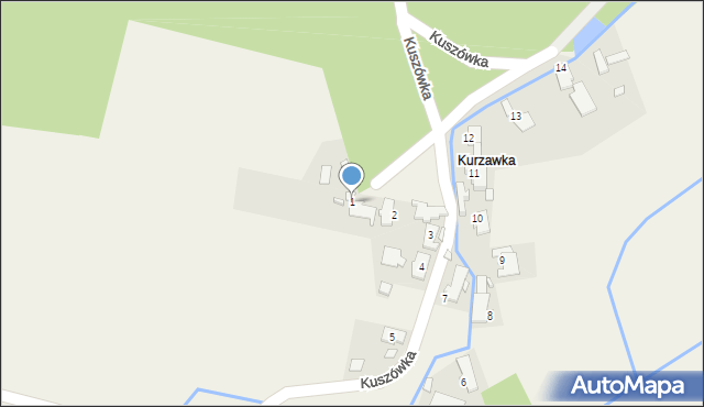 Raszowa, Kuszówka, 1, mapa Raszowa