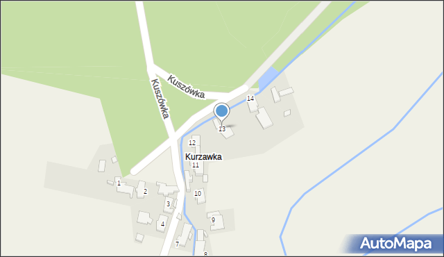 Raszowa, Kuszówka, 13, mapa Raszowa