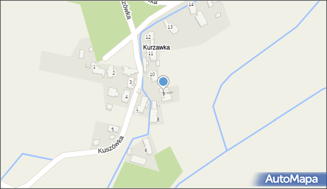 Raszowa, Kuszówka, 9, mapa Raszowa