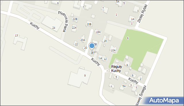 Reguły, Kuchy, 18, mapa Reguły