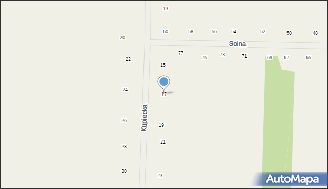 Różanka, Kupiecka, 17, mapa Różanka