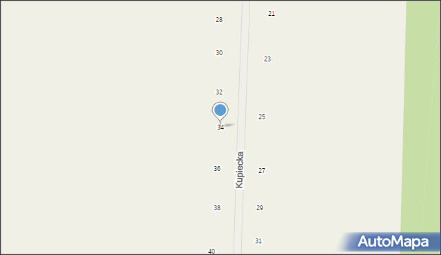 Różanka, Kupiecka, 34, mapa Różanka