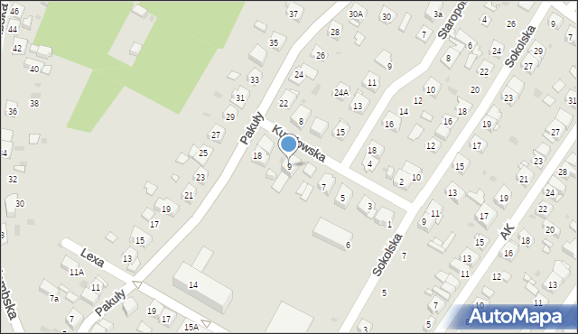 Ruda Śląska, Kurpiowska, 9, mapa Rudy Śląskiej