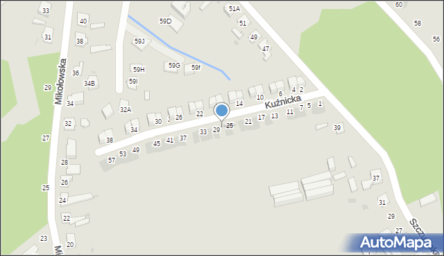 Ruda Śląska, Kuźnicka, 27, mapa Rudy Śląskiej