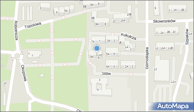 Ruda Śląska, Kukułcza, 6, mapa Rudy Śląskiej